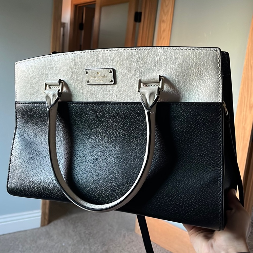 Large Black and White Kate Spade Handbag